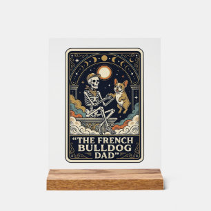French Bulldog Dad Vintage Skeleton Tarot Shirt_1 Acrylic Sign