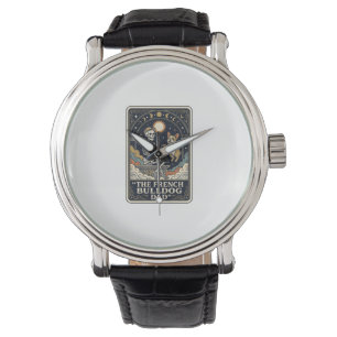 French Bulldog Dad Vintage Skeleton Tarot Shirt_1 Watch