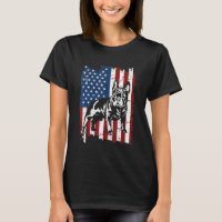 French Bulldog Distressed Us American Flag Patriot