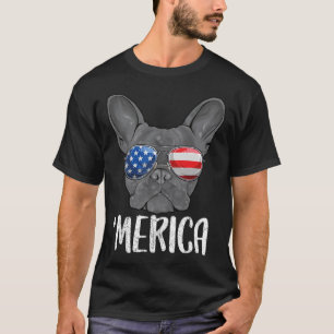 French Bulldog Dog 4th Of July American Flag 1 T-Shirt