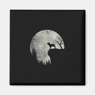 French Bulldog Dog And Moon Halloween Costume Magnet