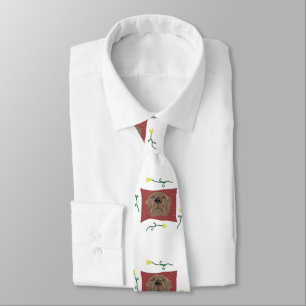 French Bulldog Dog Art Tie