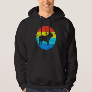 French Bulldog Dog Breed Silhouette Retro 1970s Ci Hoodie
