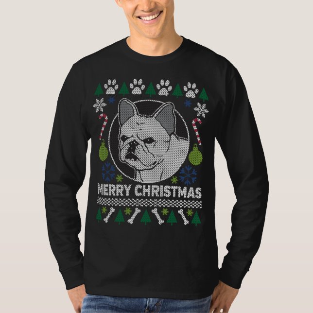 French Bulldog Dog Breed Ugly Christmas Sweater (Front)