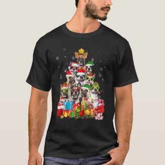 French Bulldog Dog Christmas Tree Xmas Pajama Pupp T-Shirt