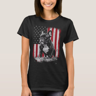 French Bulldog Dog Dad Mum America 4th of July T-Shirt