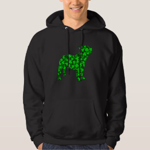 French Bulldog Dog Green Shamrock C St Patrick's D Hoodie