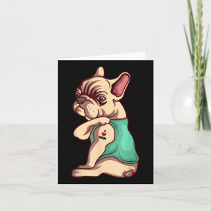 French Bulldog Dog I Love Mum Tattoo Lover Funny G Card