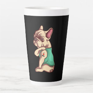 French Bulldog Dog I Love Mum Tattoo Lover Gift Latte Mug