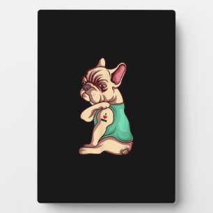 french bulldog dog i love mum tattoo lover gift plaque
