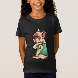 French Bulldog Dog I Love Mum Tattoo Lover Gift T-Shirt