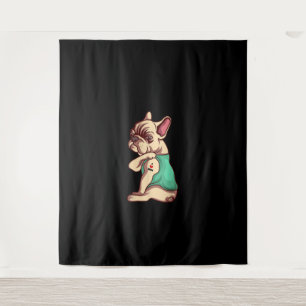 french bulldog dog i love mum tattoo lover gift tapestry
