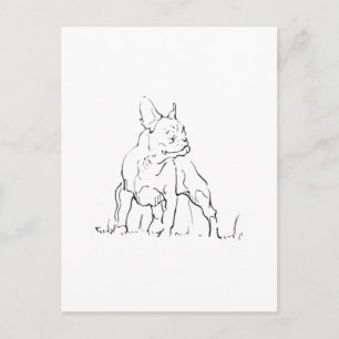 French Bulldog Dog Illustration - Dog Mom Postcard