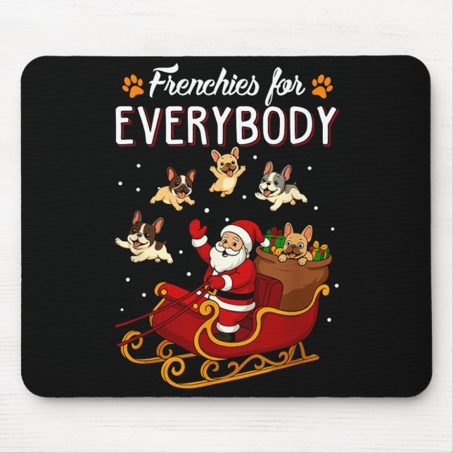 French Bulldog Dog Mom Men Women Kids Funny Christ Mouse Pad (Front)