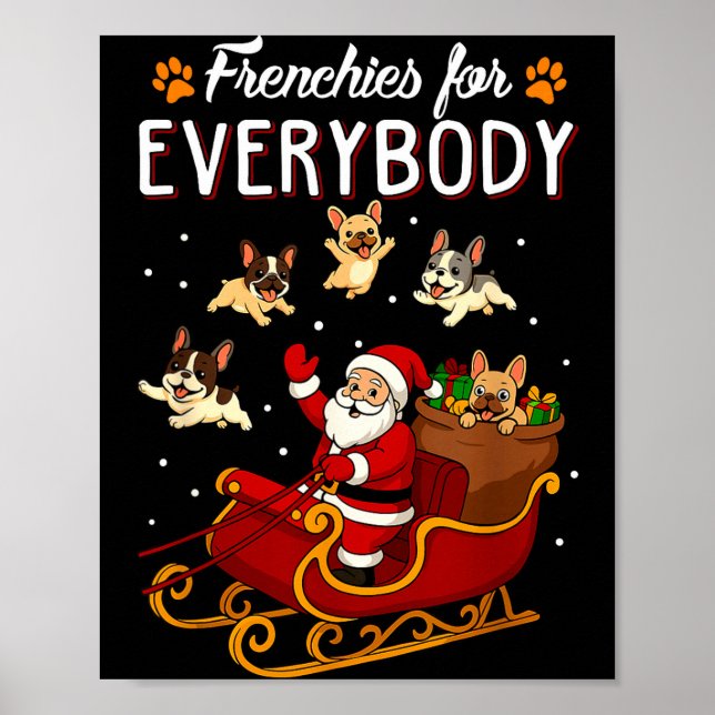 French Bulldog Dog Mom Men Women Kids Funny Christ Poster (Front)