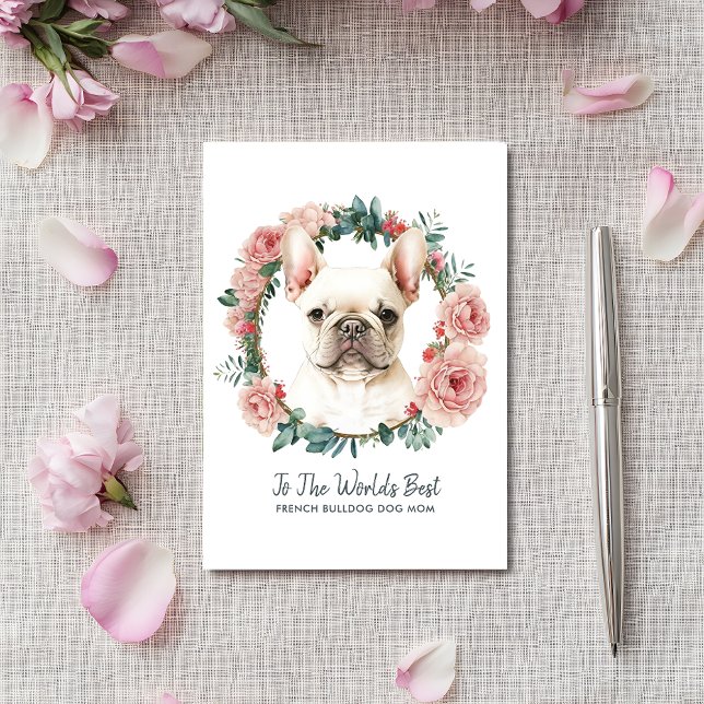 French Bulldog Dog Mum Mother’s Day Holiday Card (Creator Uploaded)