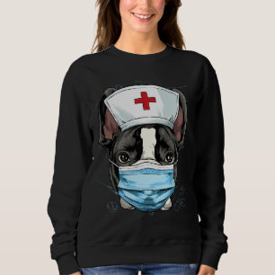 French Bulldog Dog Nurse Rn Nursing School Graduat Sweatshirt
