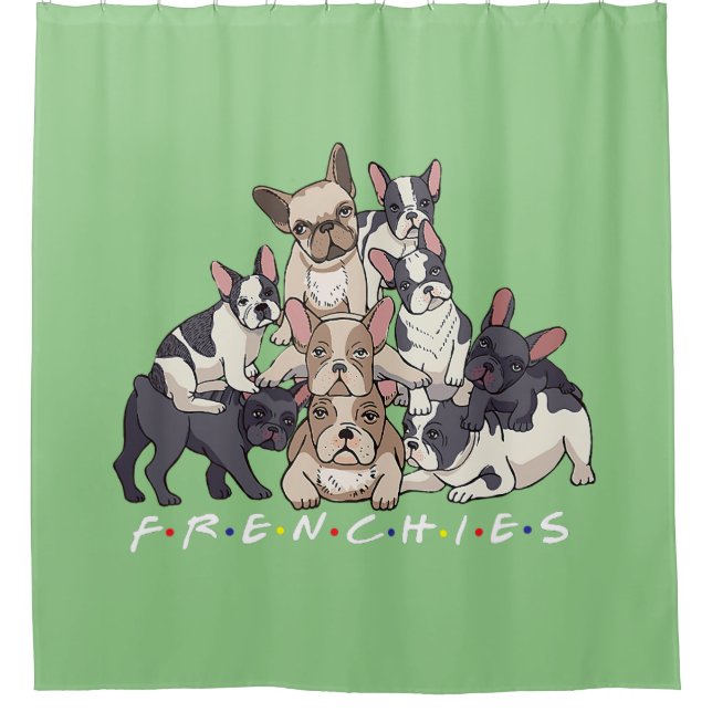 French Bulldog Dog Owner Women Men Shower Curtain (Front)