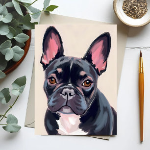 French Bulldog Dog Painting Postcard