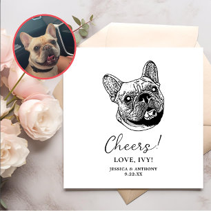French Bulldog Dog Personalised Cheers Napkin