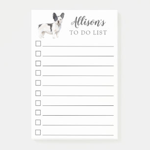 French Bulldog Dog Personalised To Do List Post-it Notes