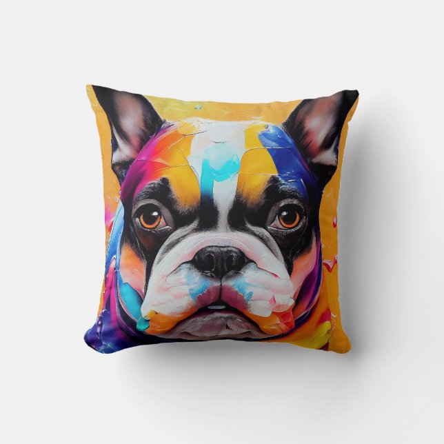 French Bulldog Dog Pet Cute Adorable Animal Compan Cushion (Front)