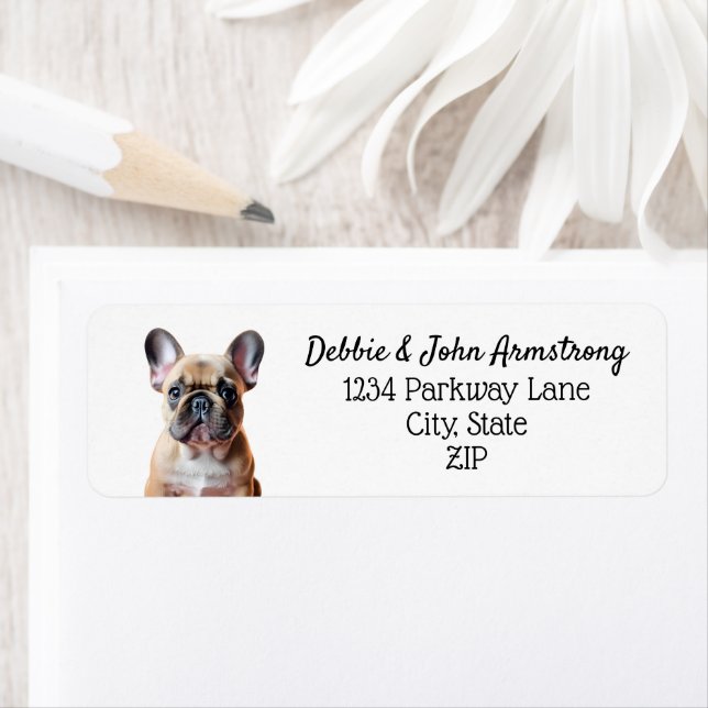 French Bulldog Dog Puppy Return Address (Insitu)