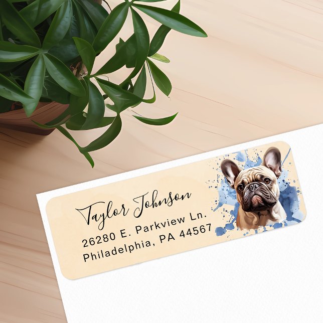 French Bulldog Dog Return Address Label (Creator Uploaded)