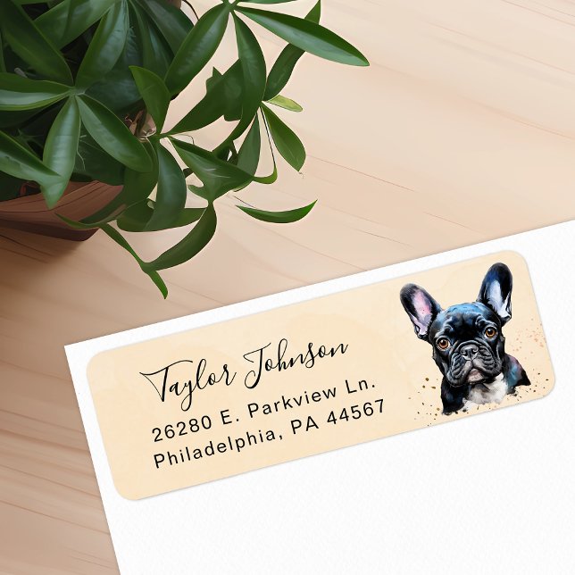 French Bulldog Dog Return Address Label (Creator Uploaded)