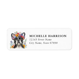 French Bulldog Dog Return Address Labels