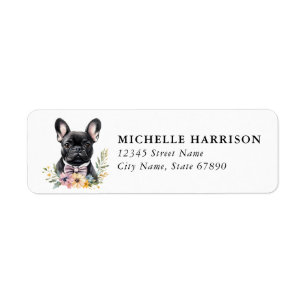 French Bulldog Dog Return Address Labels