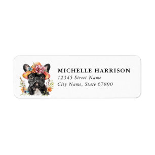 French Bulldog Dog Return Address Labels