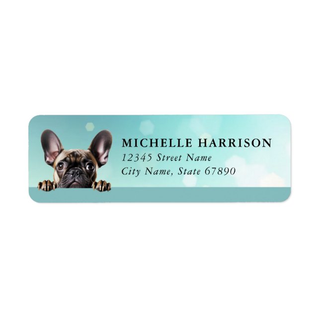 French Bulldog Dog Return Address Labels (Front)