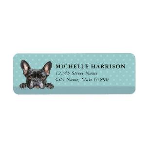 French Bulldog Dog Return Address Labels