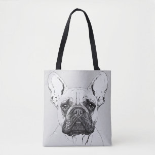 French Bulldog Dog Wild Nature Animal Illustration Tote Bag