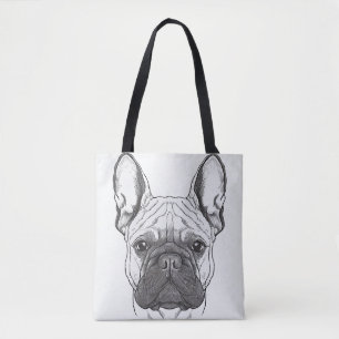 French Bulldog Dog Wild Nature Animal Illustration Tote Bag
