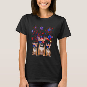 French Bulldog Dogs American Flag 4th Of July T-Shirt