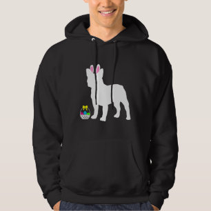 French Bulldog Easter Bunny Dog Silhouette Hoodie