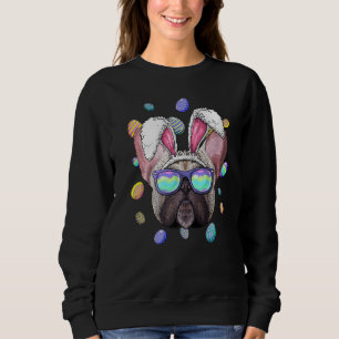 French Bulldog Easter Bunny Ears Funny Easter Eggs Sweatshirt
