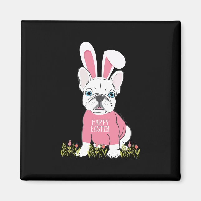 French Bulldog Easter Bunny Ears Graphic  Magnet (Front)