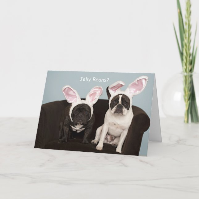 French Bulldog Easter Card! Holiday Card (Front)