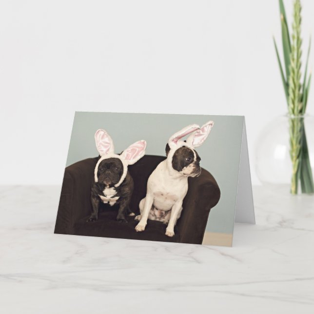 French Bulldog Easter Card! Holiday Card (Front)
