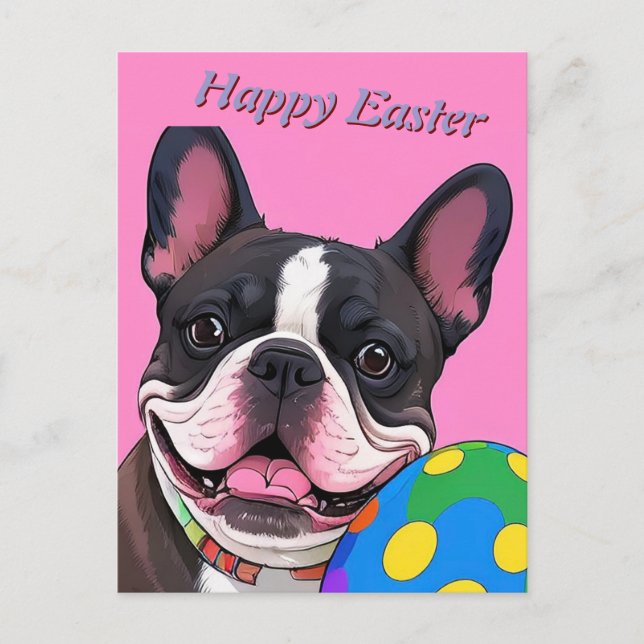 French Bulldog Easter Egg French Bulldog Postcard (Front)