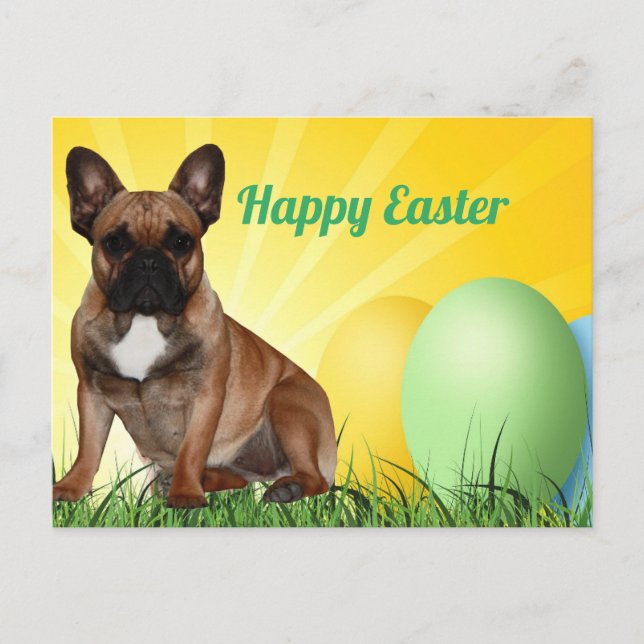 French Bulldog Easter French Bulldog Postcard (Front)