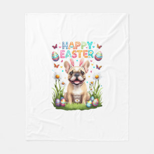 French Bulldog Easter Shirt Funny Frenchie Bunny T Fleece Blanket