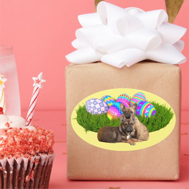 French Bulldog Easter Stickers (Party)