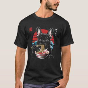 French Bulldog Eating Ramen Noodles Japanese Foodi T-Shirt