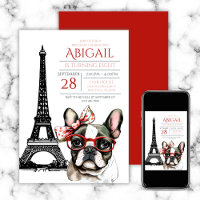 French Bulldog Eiffel Tower Paris Puppy Birthday