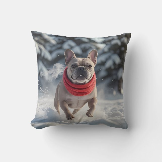  French Bulldog Elegant Throw Pillow (Front)