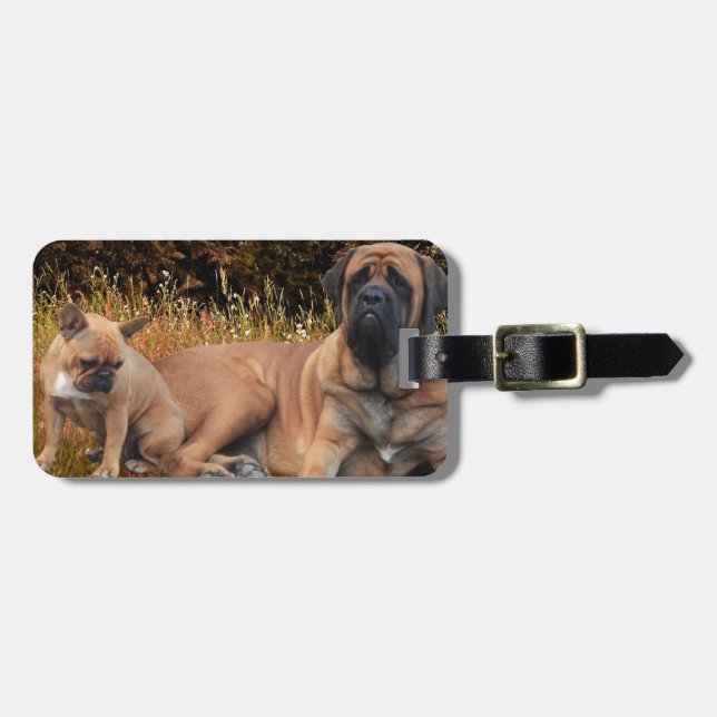 French Bulldog English Mastiff the beautiful Luggage Tag (Front Horizontal)